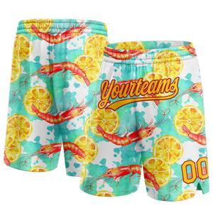 Short de basket-ball de meilleure qualité pour hommes Maillot Laker respirant avec cordon de serrage et sublimation imprimée Prix de gros - Product Image 3