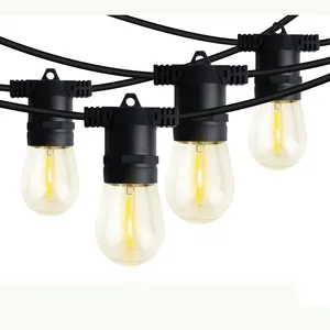 Bombilla edison de 48 pies para exteriores, luz de cadena e27 conectable, impermeable, de alta calidad, enchufe europeo, vintage - Product Image 2