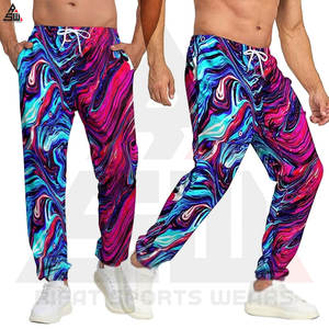 <b>High</b> Quality Wholesale Custom Man Sublimation <b>Trouser</b> Men's Pants Washed Logo <b>Elastic</b> <b>Waist</b> Casual Breathable 100% Cotton for - Product Image 6