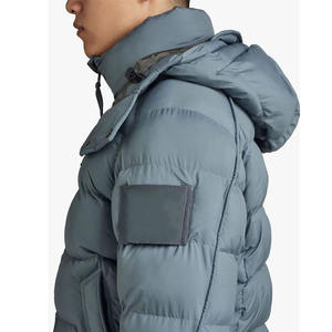 Vestes d'hiver légères et chaudes pour hommes, logo personnalisé de haute qualité, veste matelassée en polyester, veste gonflée - Product Image 3