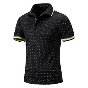 Quality Men's Polo <b>Shirt</b> with O-Neck Collar 100% Cotton Formal Style Short Sleeves Oversized Polos for Work - Product Image 4