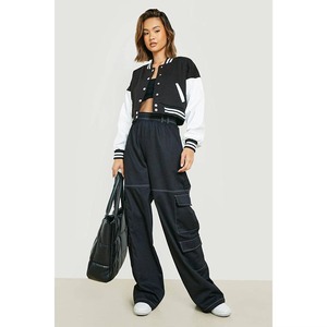 Veste universitaire OEM pour femmes bombardier de baseball personnalisé manches en cuir de laine Streetwear fabricant de mode fournisseur d'usine - Product Image 4