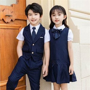 Chaleco unisex personalizado para niñas y niños con cuello vuelto de un solo pecho para uniformes escolares de estudiantes al por mayor - Product Image 2