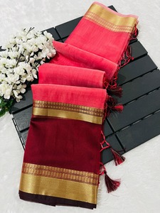 Nuevo diseñador Pure Soft Organza Tissue Silk Swarovski Diamond Work Sari en Organza con blusa de trabajo pesado tejido de organza pesado - Product Image 6