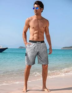 Bañador cómodo de natación para hombre, pantalones cortos elásticos de secado rápido de 9 ", forro de malla, trajes de baño, pantalones cortos de playa con bolsillos - Product Image 6
