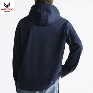 Sweat à capuche bouffant de haute qualité pour homme imprimé de logo personnalisé motif uni tissu polaire d'hiver grande taille vente en ligne - Product Image 2