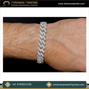 Bracelet tendance en argent 925 plaqué or avec maillons cubains Miami personnalisés, serti de diamants Moissanite 12 mm, style Hip Hop, idéal pour les fêtes et mariages - Product Image 6