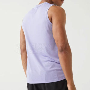 Camiseta sin mangas de color morado claro para hombre, chaleco deportivo informal para gimnasio, camisa muscular para entrenamiento, ropa deportiva suave transpirable para Fitness - Product Image 4