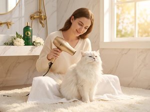 Shampoo pour chat à poils longs VELVETPAW Premium & Shampooing + Après-shampoing 2-en-1 Extrait de camomille Formule soie Pour chats persans et Maine Coon - Product Image 5