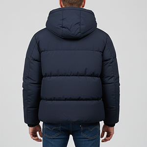 Veste bomber matelassée personnalisée à capuche, coupe-vent et imperméable, design unique, tendance, en toile, pour hommes, style hip-hop, fabrication OEM - Product Image 6