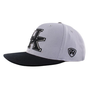 Gorra de béisbol ajustada Top Of The World Kentucky Wildcats, gris y negra, de 6 paneles, para hombre, informal, de sarga, con logo bordado - Product Image 4