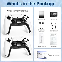 M15 Clé de Jeu HD avec Plus de 20000 Jeux, Manette Sans Fil 2.4 GHz, Console de Jeu Vidéo Classique Arcade Portable 2025 pour Télévision et Maison