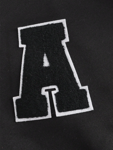 Blouson d'aviateur unisexe pour hommes pour Chicago avec col montant à capuche et fermeture à glissière en toile avec logo sur le devant en tissu pour l'hiver - Product Image 4