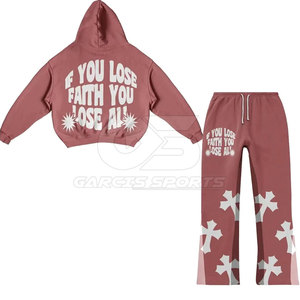 Chándal con estampado de soplo para hombre, conjunto de dos piezas con diseño de estampado en relieve 3D, chándal con estampado de soplo para hombre - Product Image 6