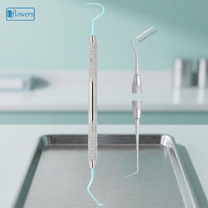 Sonde d'exploration dentaire 6 fleurs à double extrémité avec mesure graduée, instrument manuel pour le nettoyage et le remplissage dentaire - Product Image 2