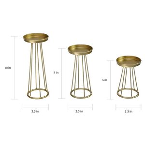 เชิงเทียนเหล็กชุบทองทำมือทันสมัยสำหรับตกแต่งบ้านเชิงเทียน - Product Image 3