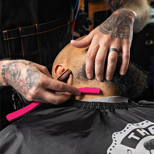 PANTHARA Professional <b>Straight</b> <b>Razor</b> Ultra Exposed <b>Straight</b> <b>Razor</b> <b>Kit</b> with 10 Premium Blades 2mm Exposed (PANTHARA) - Product Image 2