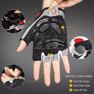 Gants de cyclisme sportifs uniques en cuir demi-doigts, légers, respirants, résistants à l'usure, unisexe, qualité supérieure, vente en ligne - Product Image 4