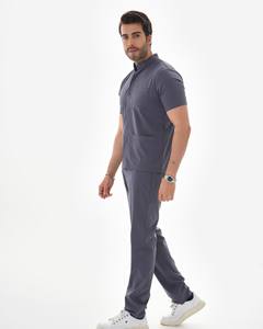 Stylish Medical Uniform for Men Elastic Waist Straight <b>Trouser</b> 100% Premium Quality Summer & Winter Wear Hospital Scrubs Sets - Product Image 6
