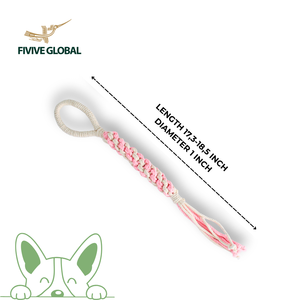 Juguete de Cuerda de Algodón Natural con Dos Anillos para Perros, Favorece la Masticación Saludable, Alivia el Estrés y Fortalece la Interacción entre el Dueño y el Perro - Product Image 2