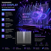 Affichage LED transparent à haute luminosité TOPvision 140 °   Vitrine modulaire à grand angle de vue pour magasin de détail