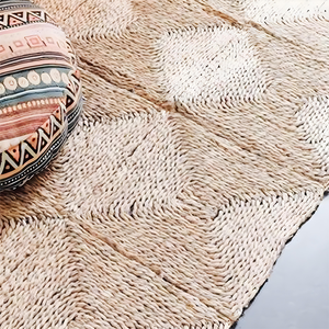 Alfombra de Hierba Marina Artesanal de Vietnam, Jacinto de Agua, Ecológica, Tamaño Personalizado, Hecha a Mano en Vietnam-HC10005 - Product Image 4