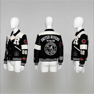 Veste de baseball Letterman universitaire en cuir de laine personnalisée pour hommes veste de style universitaire avec patchs en chenille et broderie - Product Image 4