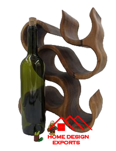 Estante de madera de último diseño para soporte de cerveza y vino Con diferentes compartimentos en accesorios de barra decorativos con acabado Natural - Product Image 6