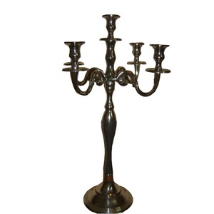 Home and Hotel Tabletop Decoration <b>Candelabra</b> <b>Black</b> Antique Finishing Candle Light Stands Standard Size Metal Candle Stand - Product Image 4