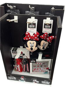 Porte-clés Disney en boîte PDQ, bijoux, boucles d'oreilles, colliers, bracelets, breloques, brosse à cheveux, peigne, accessoires HER originaux sous licence. - Product Image 1