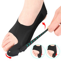 Attelle ajustable pour gros orteil en nylon et SEBS, enveloppement de l'avant-pied avec barre à ressort en aluminium, fixation auto-agrippante, correction du hallux valgus, soutien des orteils