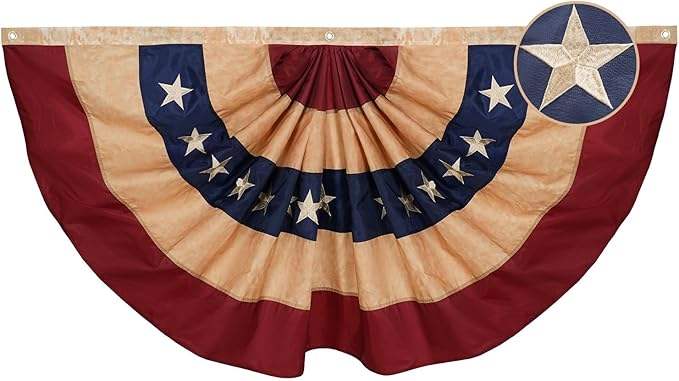 ธงพัดลมวินเทจ ขนาด 3x6 ฟุต