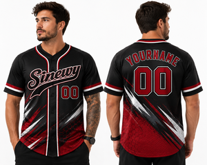 Maillot de baseball pour homme Sinewy, nom et numéro personnalisés brodés, manches courtes, coupe classique, grandes tailles, adultes, toutes saisons, 100% polyester - Product Image 6