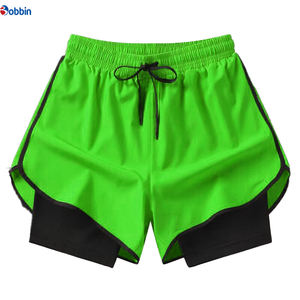 Pantalones Cortos Deportivos 2 en 1 con Logotipo Personalizado para Hombre, Pantalones Cortos Deportivos con Bolsillo Interior para Teléfono, Color Sólido, Ropa Masculina - Product Image 6