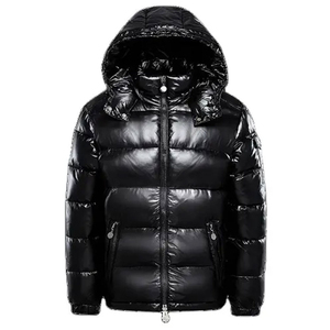 Vestes de conception de vêtements d'hiver noirs à la mode en gros nouvellement arrivés, vestes personnalisées pour hommes Soft Outd - Product Image 3