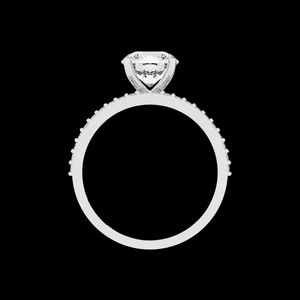 Bague classique en diamant étincelant pour femme pour fiançailles en or jaune platine ou en or blanc et or rose - Product Image 2