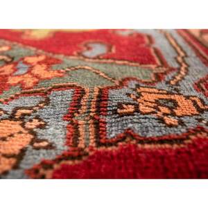 Alfombra de Lana Anudada a Mano Aalam, Diseño Abstracto con Medallón Rojo Naranja, Kilim Rectangular de 9x12 para Entrada de Casa, Dormitorio de Adolescentes - Paem-518 - Product Image 3