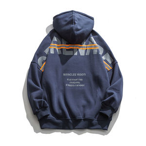 Sweat à capuche surdimensionné en coton de haute qualité épais polaire épaule tombante plaine vierge personnalisé hommes sweats à capuche pour la vente de sweats à capuche simples - Product Image 5