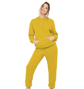 Conjunto deportivo de algodón transpirable personalizado para mujer, conjunto deportivo de alta calidad al por mayor, sudadera con capucha y cremallera a la moda, chándales. - Product Image 6