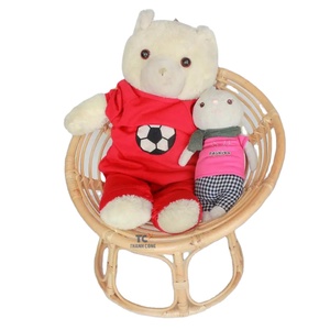 Chaise avec nœud de poupée en rotin de qualité supérieure Chaises pour enfants personnalisées pour le salon et la conception minimaliste des bébés et des enfants - Product Image 1