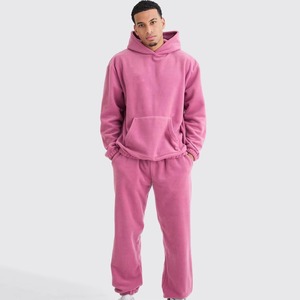 Ensemble de survêtement décontracté pour homme en coton 100% de haute qualité, motif uni, séchage rapide, respirant, pour l'hiver - Product Image 1