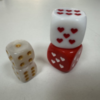 Cadeau de la Saint-Valentin 2025 Jeu de dés en acrylique personnalisé coloré durable écologique Jeu de société Amusant Soirée romantique pour adultes