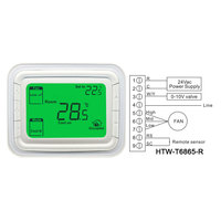 Thermostat de bureau numérique T6865 Mode de ventilation Valve de modulation 24V Contrôleur de température d'hôtel pour système FCU