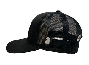 Casquette de camionneur personnalisée haute couture en gros Logo en caoutchouc de haute qualité Tout noir Support échantillon Cap au Vietnam Factory - Product Image 4