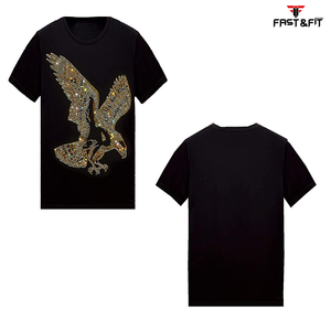 Camisas de manga corta para hombre personalizadas al por mayor con el mejor diseño de diamantes de imitación y buena calidad para hombre - Product Image 3