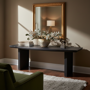 Table à manger en bois de style farmhouse contemporain avec finition personnalisée élégante, construction robuste artisanale, élégance moderne intemporelle - Product Image 5