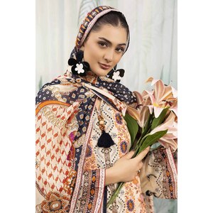 Conjunto de Traje de 3 Piezas para Mujer, Transpirable, Estampado, con Bordado a Mano y Dupatta Holgada SD-52157 - Product Image 4