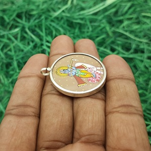 จี้รูปพระกฤษณะทำด้วยมือทำจากเงิน925เครื่องประดับจิตวิญญาณที่เป็นเอกลักษณ์ลวดลายดอกไม้สำหรับงานหมั้น - Product Image 6