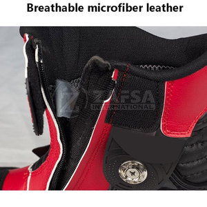 Chaussures de moto de course personnalisées pour adultes Bottes de moto d'hiver imperméables avec doublure en cuir véritable fabriquées au Pakistan - Product Image 4
