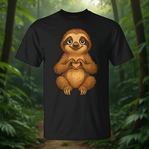 Maglietta promozionale con simbolo di cuore e dolce bradipo - Product Image 3